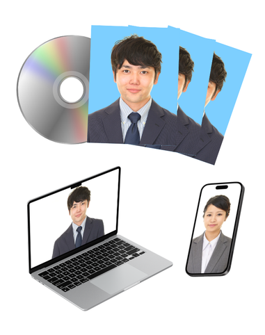 証明写真のデータ・追加注文イメージ