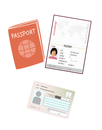 証明写真のサイズ規格イメージ